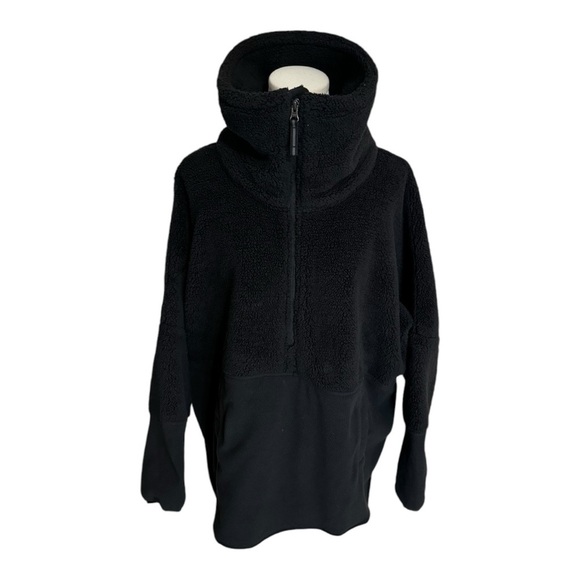 The North Face Novelty 200 Fleece Tundra Size L Warm Oversized 1/2 Zip Black - Picture 4 of 7